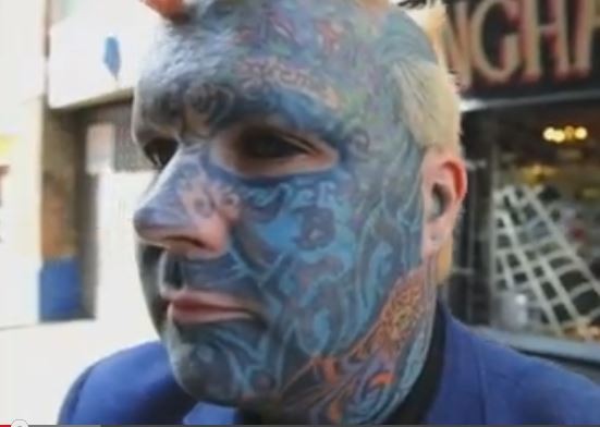 Britain's Most Tattooed Man Becomes First To Brand His Face with 3D Artwork [Video]